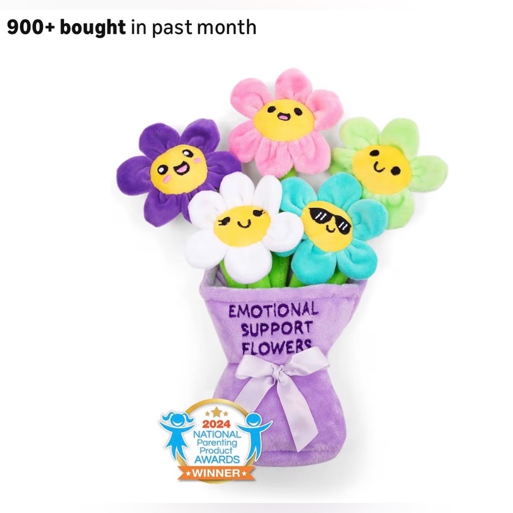Emotional Support Flowers Plush Bouquet - Picture 2 of 10
